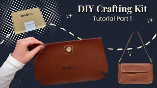 Calico shoulder bag DIY crafting kit tutorial - Part 1