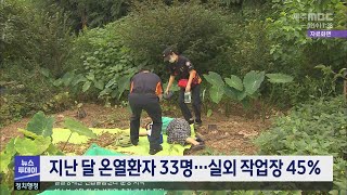 지난 달 온열환자 33명…실외 작업장 45%