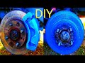 How to spray paint brake, calipers on drum, easy to do at home