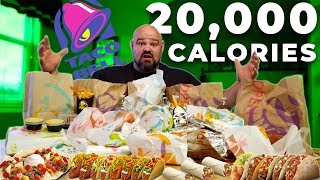 ENTIRE TACO BELL MENU CHALLENGE | STRONGMAN CHEAT MEAL