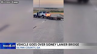 Vehicle goes over Sidney Lanier Bridge in Georgia