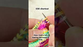 How to knit the SSK (slip, slip, knit) shortcut.