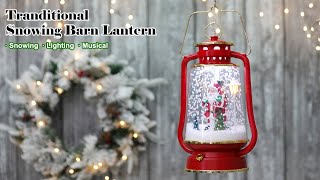 Snowing Barn Lantern