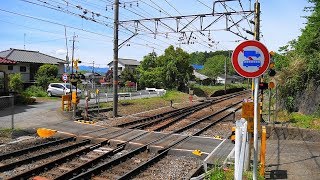 東海道本線【№343】大竹踏切・通過・走行映像（三島駅⇔函南駅）静岡県田方郡函南町大竹