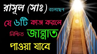 যে ছয়টি কাজ করলে জান্নাত পাওয়া যাবে | জান্নাত পাওয়ার উপায় | Jannat | জান্নাত | Risalat of Islam |