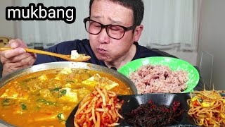 밥에 슥슥 비벼서 먹으면 최고👍청국장(ft 콩나물 고돌빼기 무생채)먹방🤓 REAL  SOUND  MUKBANG