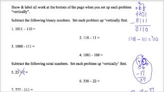 Java CNS Subtraction Worksheet #1