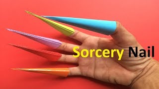 How To Make a Paper Sorcery Nail | Origami Beautiful and Easy Paper Sorcery Nail