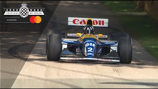 Damon Hill drives screaming 1993 Williams FW15 at Goodwood