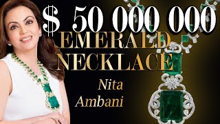Nita Ambani in a $50 million emerald necklace at her son Anant Ambani's wedding