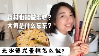 “药材”也能做蛋糕？大黄是什么东东？无水德式蛋糕怎么做？（用厨师机第一次做蛋糕！）Rhabarberkuchen mit Blaubeeren! (Teigrezept in Anmerkung)