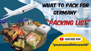 Packing list for Germany | Moving to Germany from India | travel with @poonamslittleworld