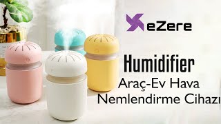 EZERE T8 300ML Mini Humidifier Araç-Ev Hava Nemlendirme Cihazı Led Işıklı