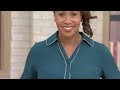 denim u0026 co. signature button up sparkle trim top on qvc