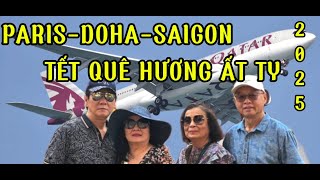 PARIS - SAIGON CHUYEN BAY VE VIET NAM  DON XUAN TAI QUE NHA - XUAN AT TY 21-01-2025