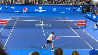 Fritz vs Davidovich Fokina Delray Beach Court Level View [4K 60FPS]