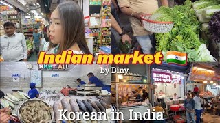[ENG SUB] Shopping at Indian Market🇮🇳🦀🦐🥬🥭India Vlog,Korean in India,Simple cooking