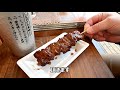 新世界「はんまだん」ホルモン鉄板焼き、てっちゃん、牛串 japanese street food