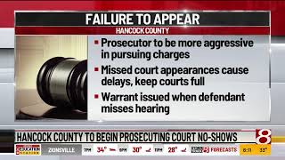 Hancock County, Indiana, to begin prosecuting no-shows