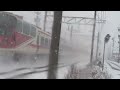 【hd】大雪の名鉄1000系　警笛あり