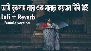 আমি বুঝলাম না রে এক মনেতে কয়জন দিবি ঠাই । Female version । Lofi remix song