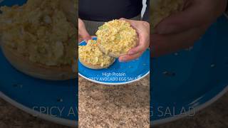 High Protein - Spicy Avocado Egg Salad on a homemade sourdough bagel! 🥯 #healthyrecipes