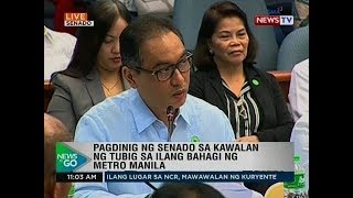 NTG: Pagdinig ng Senado sa kawalan ng tubig sa ilang bahagi ng Metro Manila