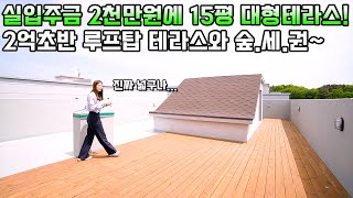 [NO.096] 2억초반!! 오픈 하루만에 2개밖에 안남은 실입주금 2천만원이면 가능한 15평 대형 루프탑 테라스가 있는 숲.세.권 힐링공간 [파주테라스빌라][문산테라스빌라]