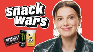 Millie Bobby Brown Rates British And American Food | Snack Wars