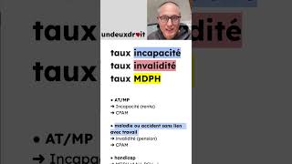 ⚠️ taux incapacité - taux invalidité - taux MDPH ⚠️