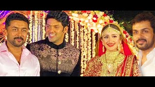 Arya - Sayesha's Grand Nikah : Surya & Karthi attends Marriage Ceremony | Wedding Video