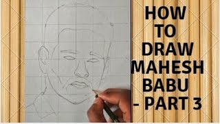 How to draw Mahesh Babu   step by step easily for beginners (Narrated) - Drawing inside part of face