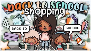 BACK TO SCHOOL SHOPPING! 📚✏️ *GOING BROKE* || 🔊 VOICE || Toca Boca Roleplay