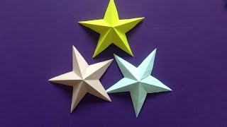 How to make a 3D paper star | Easy origami stars for beginners making | DIY-Paper Crafts