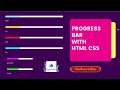 how to create progress bar  HTML CSS bootstrap Progress bar