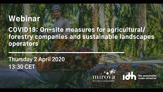 COVID19: On-site measures for agricultural/forestry companies and sustainable landscapes operators