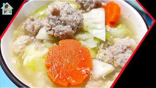 Cabbage Soup with Pork | ស្ងោរស្ពៃក្តោបសាច់ជ្រូក | Home Cooking Channel