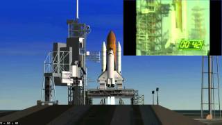 Orbiter 2010 - STS-5 Launch ABC Coverage vs Simulation (Columbia)