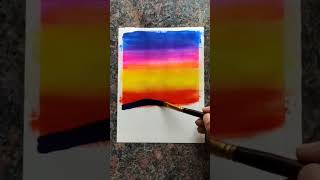 Poster colour Mountain Painting #shorts