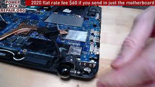 Asus Q524u disassembly laptop charge port power jack repair fix taking apart tear down guide