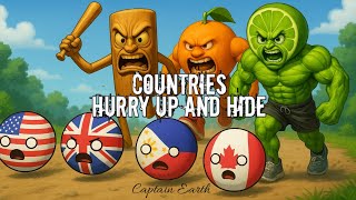 Countries Hurry Up And Hide | Countryball Brainrot Compilation #countryballs