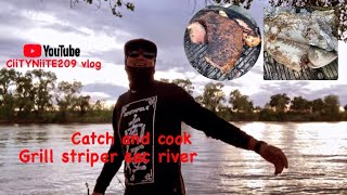 catch and grill striper Sacramento River VLog