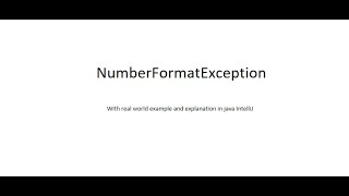 NumberFormatException