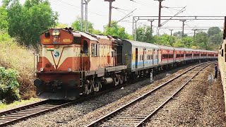 ERS ALCO ENTERING NIVASAR STATION WITH 50105 DIVA - SAWANTWADI PASSENGER : KONKAN RAILWAY