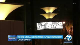 Union Station COVID-19 testing site to remain open despite film shoot | ABC7