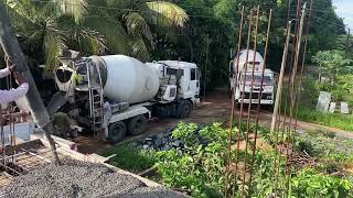 Pouring Concrete Using Big Machine Ready-Mix Pumping Techniques #Concrete #ReadyMix #Construction