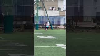 WR(ワイドレシーバー)は敵のカバーを振り切ってタッチダウンパスのキャッチを狙います🏈　#胎内DEERS #胎内ディアーズ　#アメフト　#Xリーグ