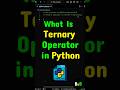What is the Ternary Operator in Python? #python #coding #programming