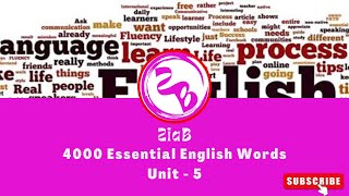 4000 Essential English Words Unit - 5
