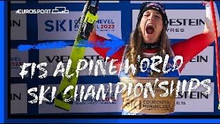 Jasmine Flury is Downhill World Champion! 🥇 | FIS Alpine World Ski Championships 2023 | Eurosport